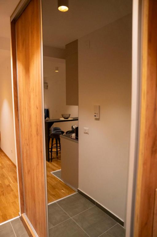Kuchyň nebo kuchyňský kout v ubytování Harmony Studio Suite
