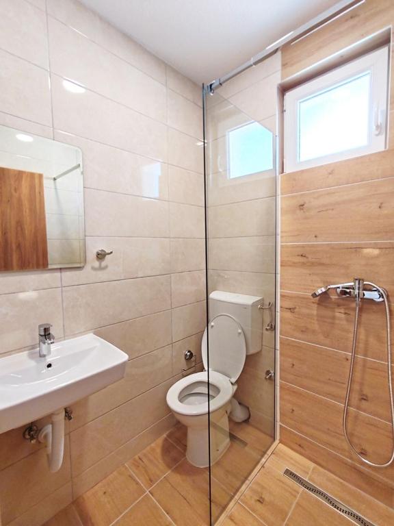 Koupelna v ubytování Apartments Kata