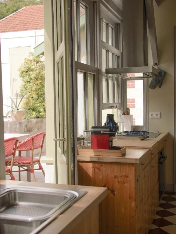 Kuchnia lub aneks kuchenny w obiekcie Villa Echynops, derrière les dunes