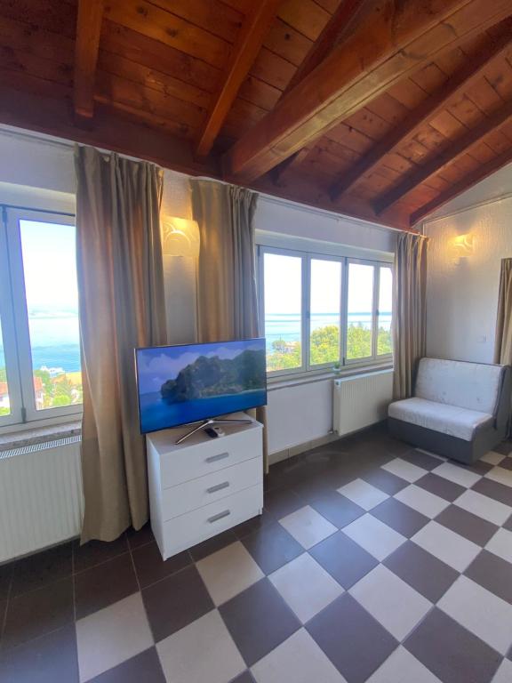 TV a/nebo společenská místnost v ubytování Villa Salyna