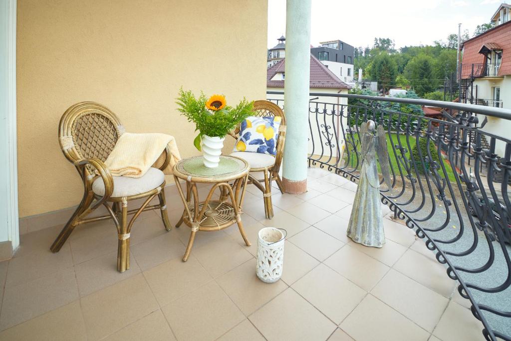 Balkón nebo terasa v ubytování Villa Polka