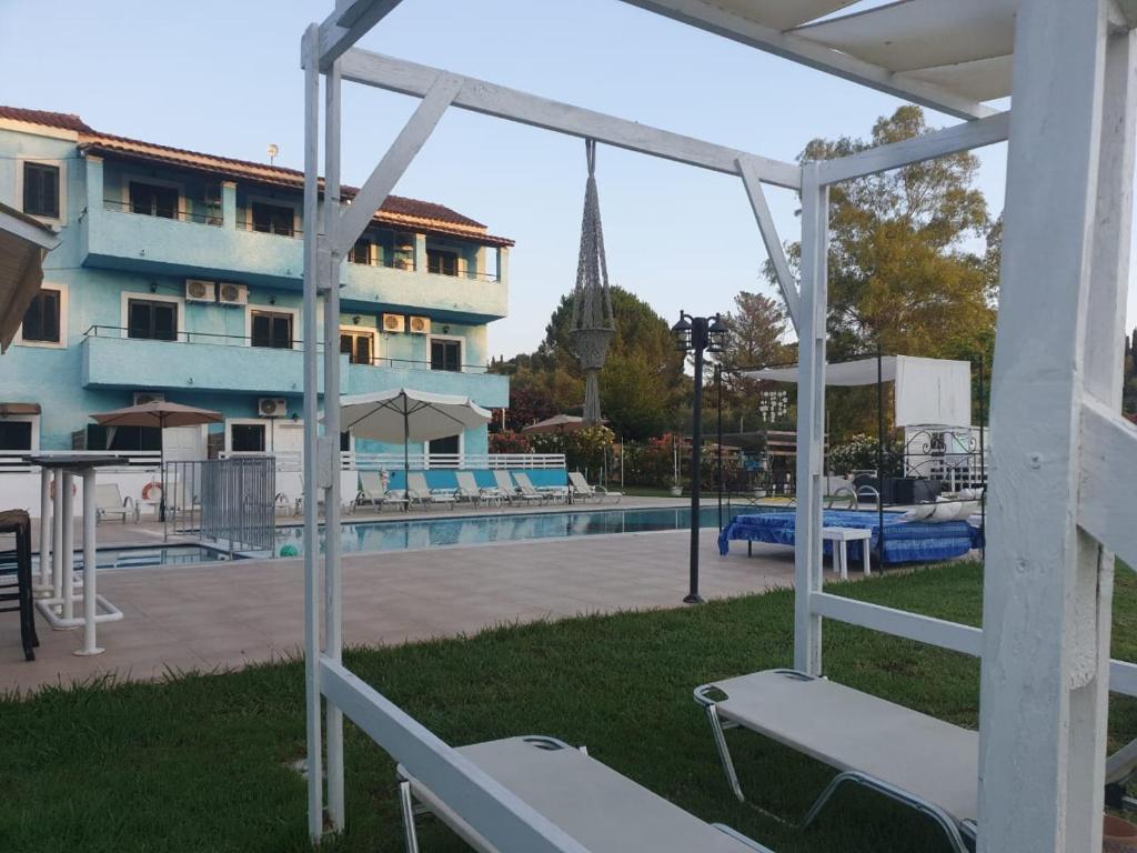 Budova, kde se aparthotel nachází