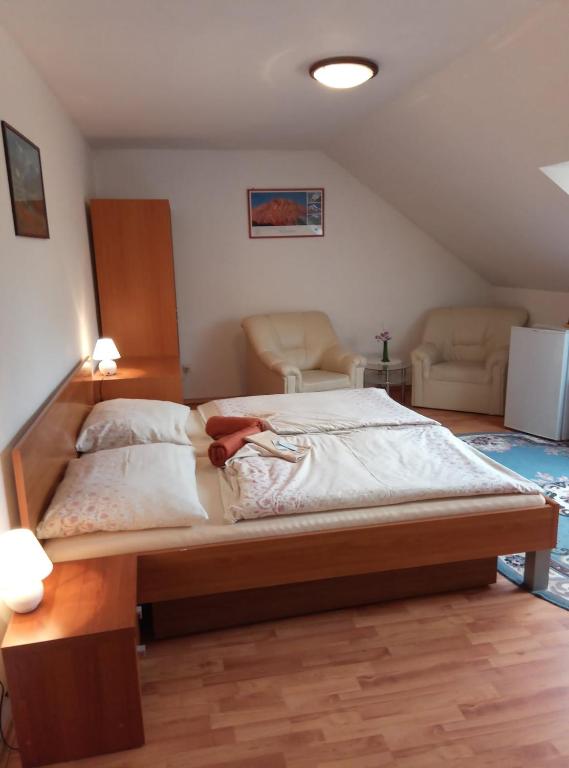 Postel nebo postele na pokoji v ubytování Vila Strážan