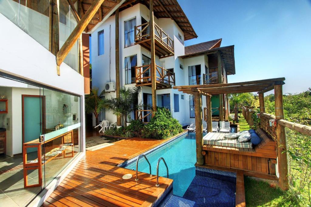 Uma varanda ou terraço em Pousada Arágua