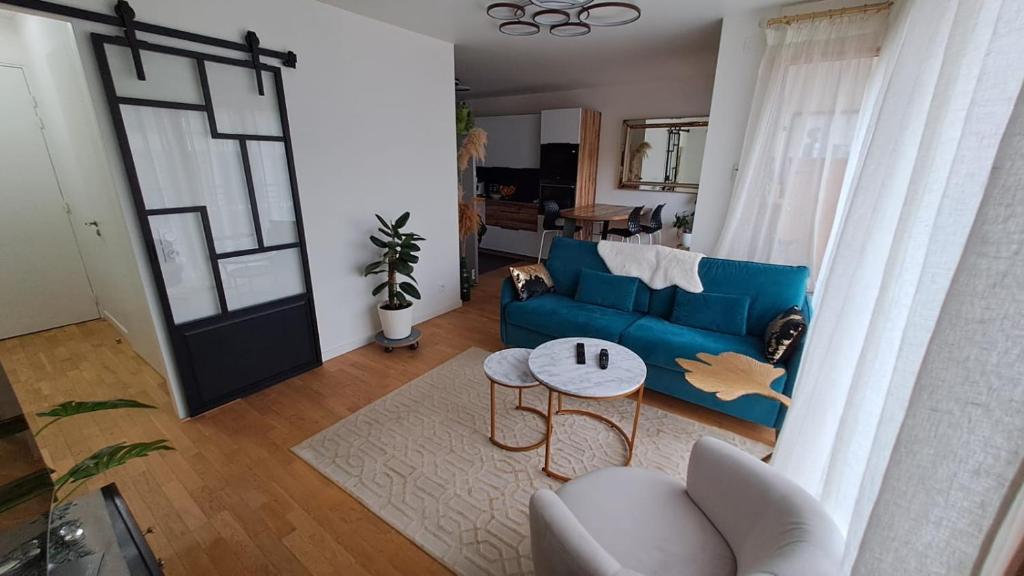 Χώρος καθιστικού στο Charmant Appartement Cosy Calme