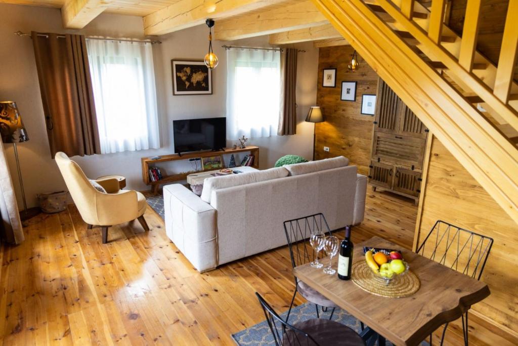 Posezení v ubytování Adria Nord Chalets