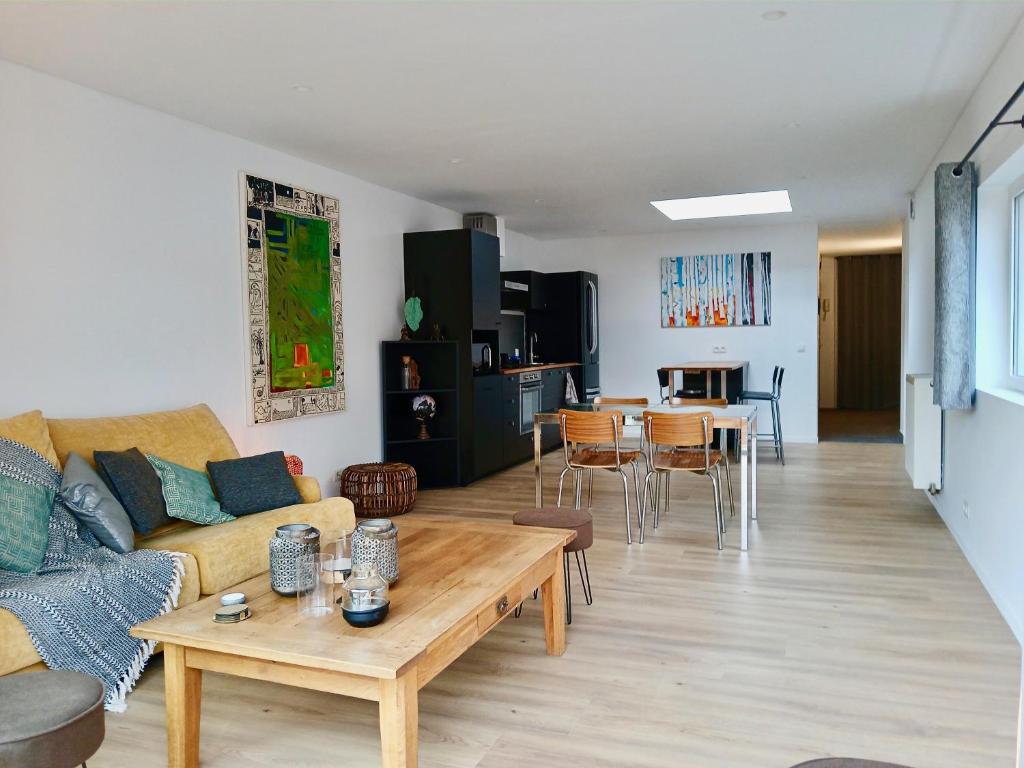 Kuchyň nebo kuchyňský kout v ubytování Appartement du peintre