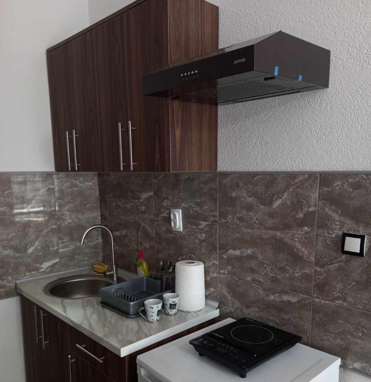 Kuchyň nebo kuchyňský kout v ubytování Apartmani DB na Limu, Prijepolje