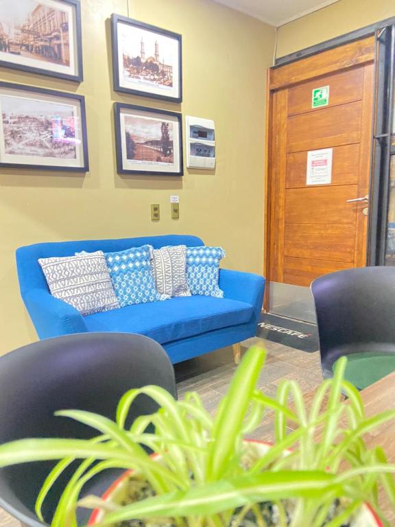 Χώρος καθιστικού στο Hostal Ayiwün
