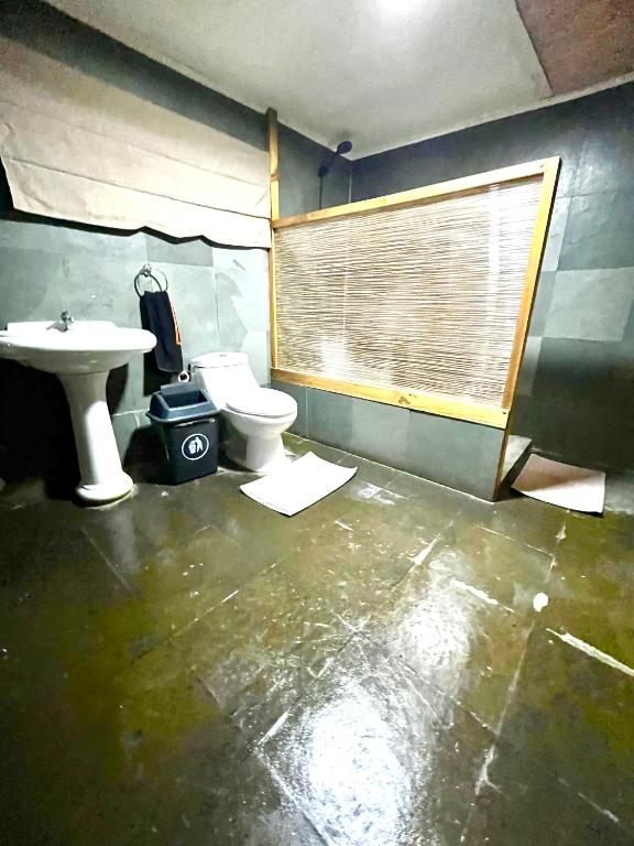 Koupelna v ubytování Hostel Rosa de los Vientos