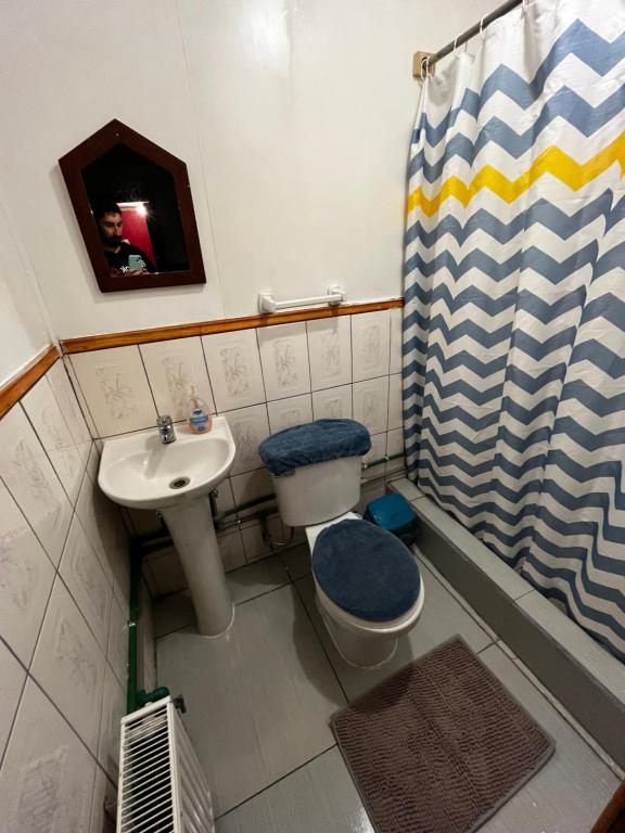 Koupelna v ubytování Hostel Rosa de los Vientos