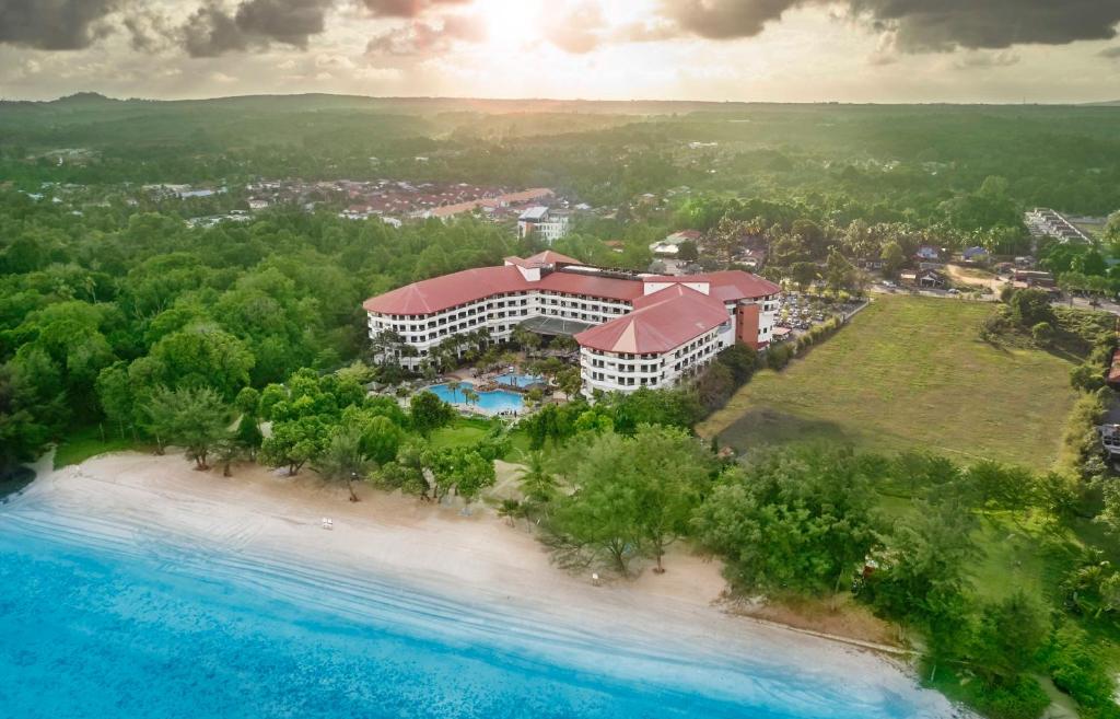 an aerial view of a resort on a beach at Swiss-Garden Beach Resort, Kuantan in Kuantan