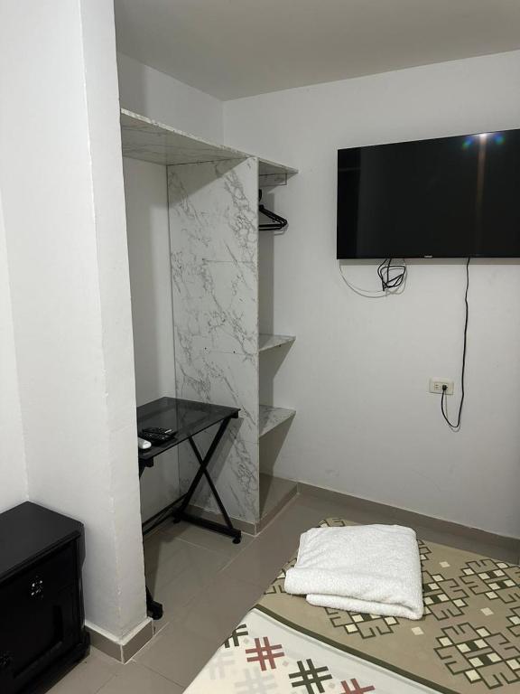TV a/nebo společenská místnost v ubytování HOTEL IBIZA