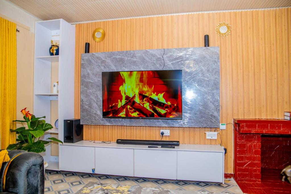 TV a/nebo společenská místnost v ubytování Greenstar cozy home