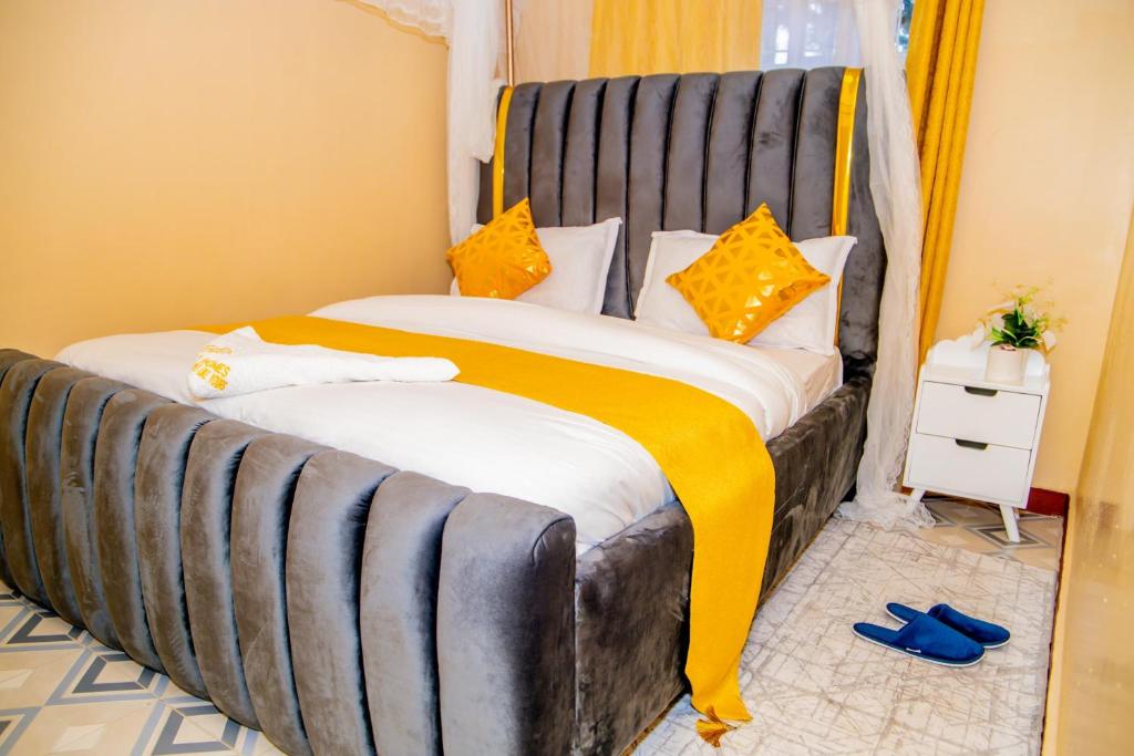 Postel nebo postele na pokoji v ubytování Greenstar cozy home