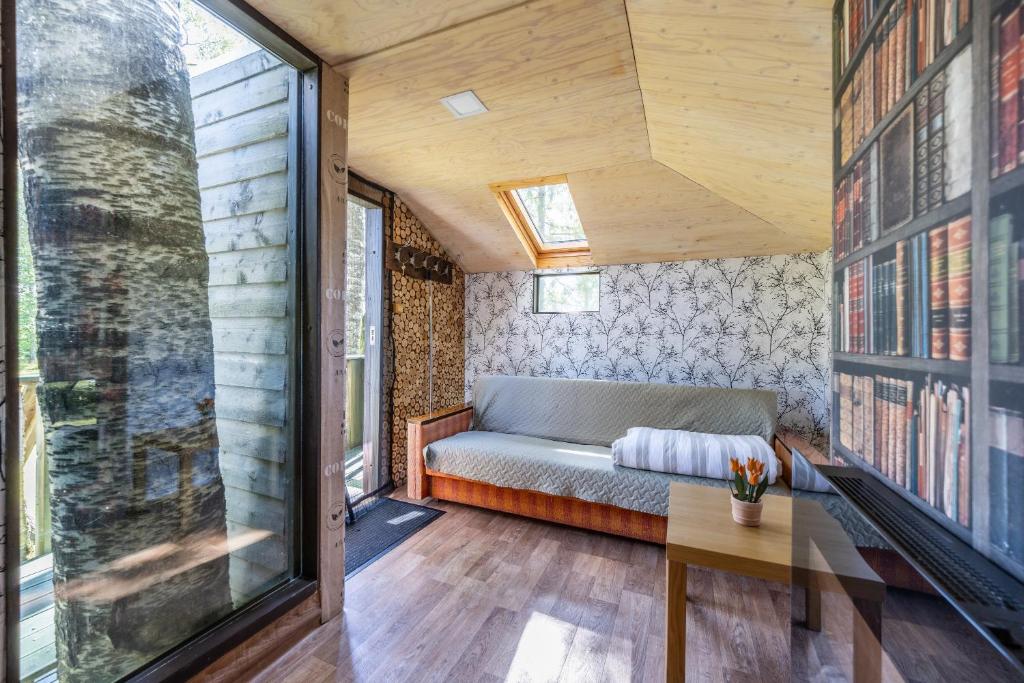 Postel nebo postele na pokoji v ubytování Spa Glamping