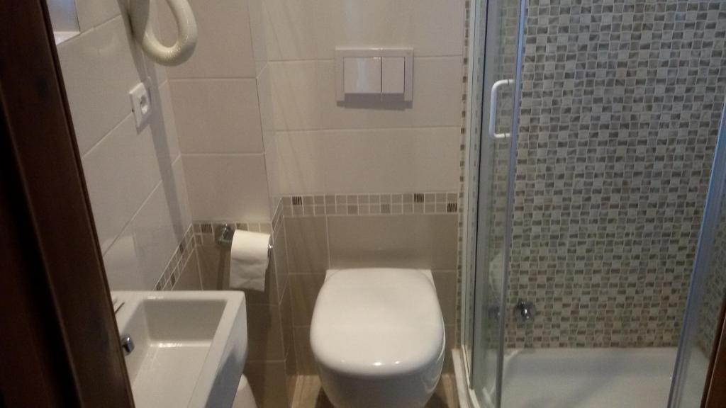 Koupelna v ubytování Hotel Prati