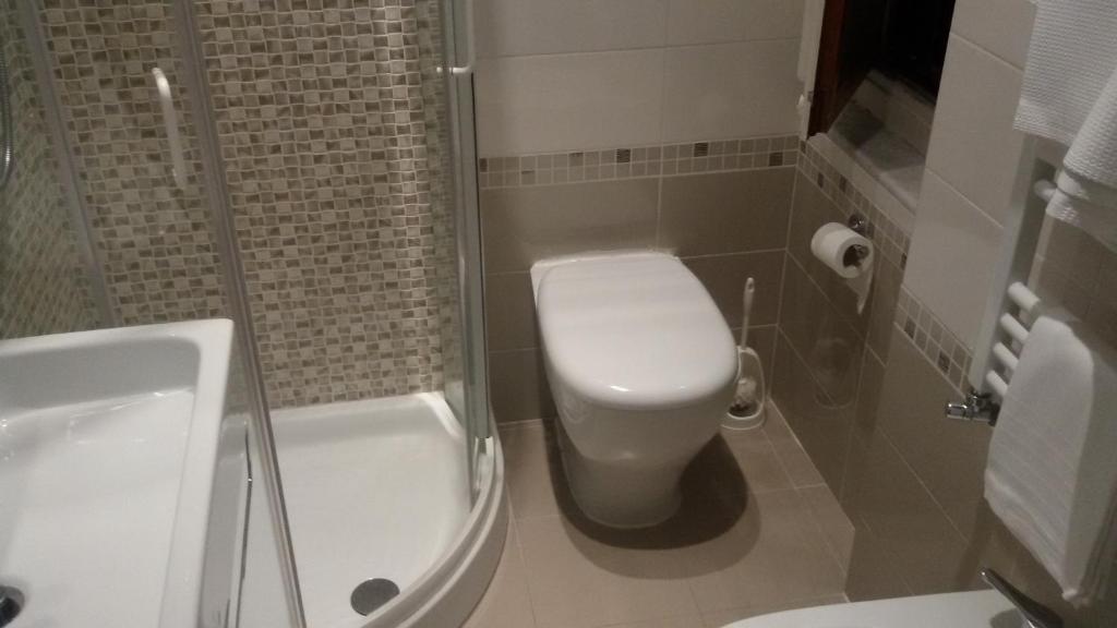 Koupelna v ubytování Hotel Prati