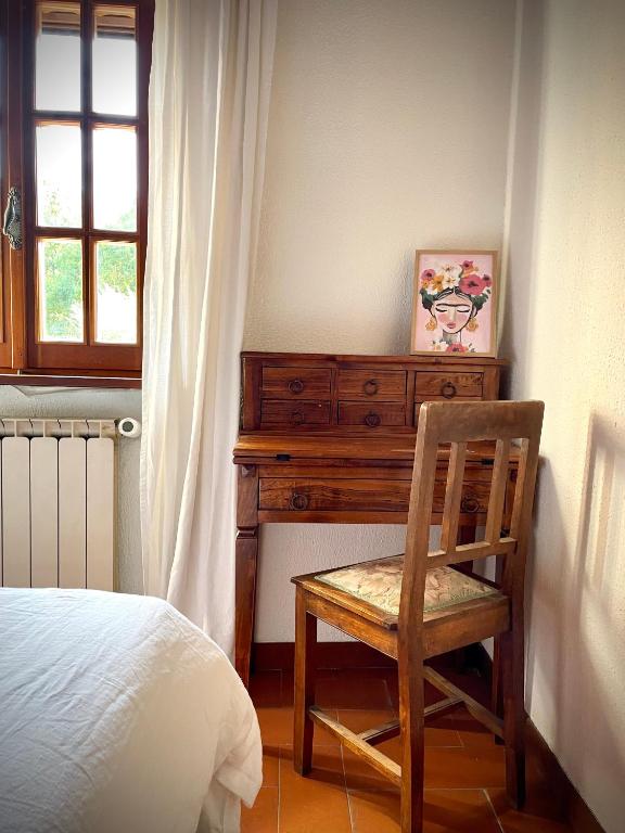 Postel nebo postele na pokoji v ubytování La Melea - vegan Bed and Breakfast