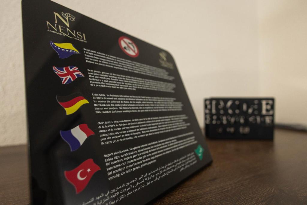 Certifikát, hodnocení, plakát nebo jiný dokument vystavený v ubytování APARTMENTS NENSI