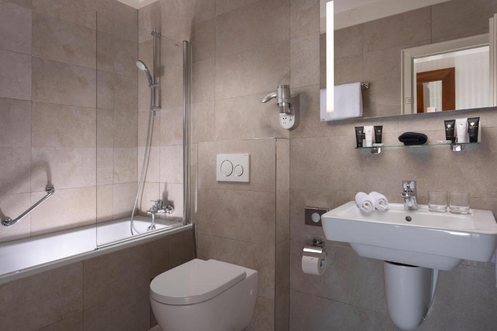 Koupelna v ubytování Hotel Pod Věží
