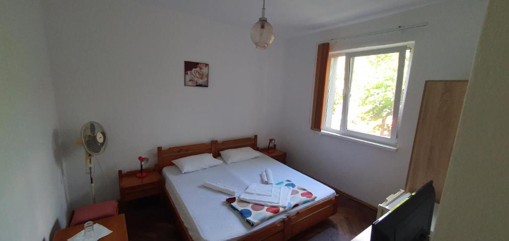 Postel nebo postele na pokoji v ubytování Milcov