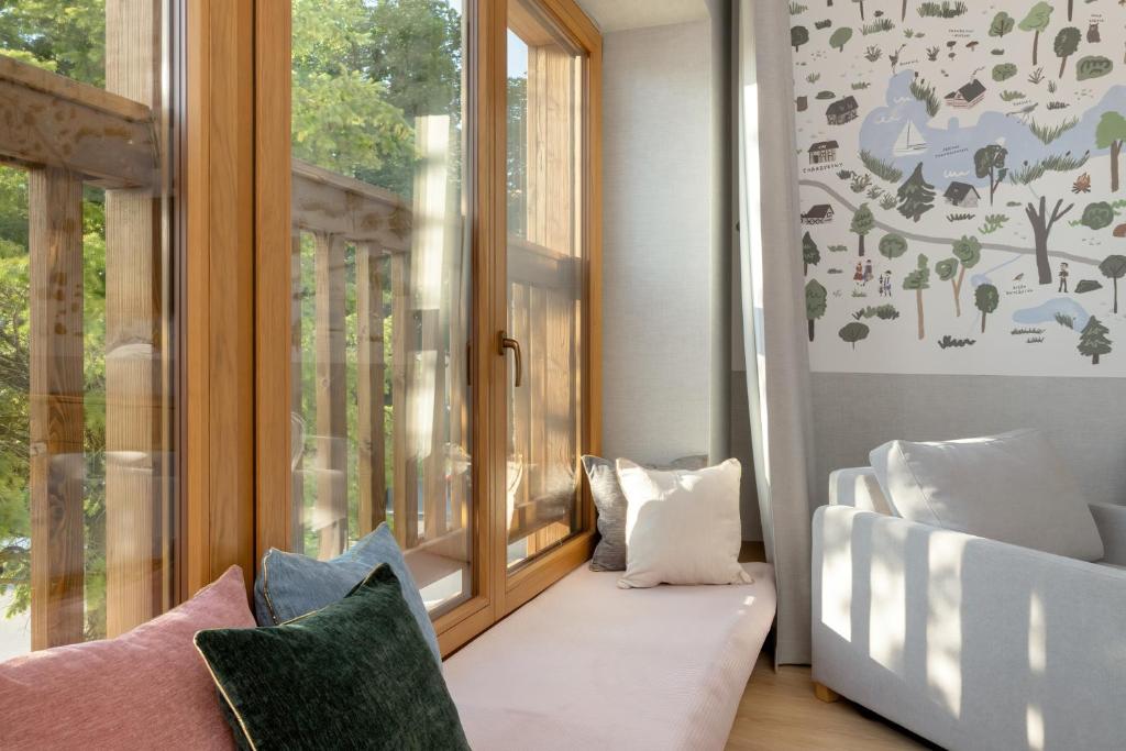 Posezení v ubytování Modrak Apartamenty