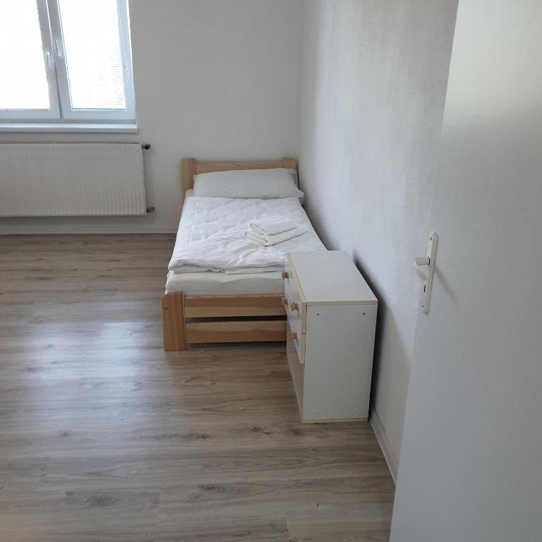 Postel nebo postele na pokoji v ubytování Apartmán Stará Myjava