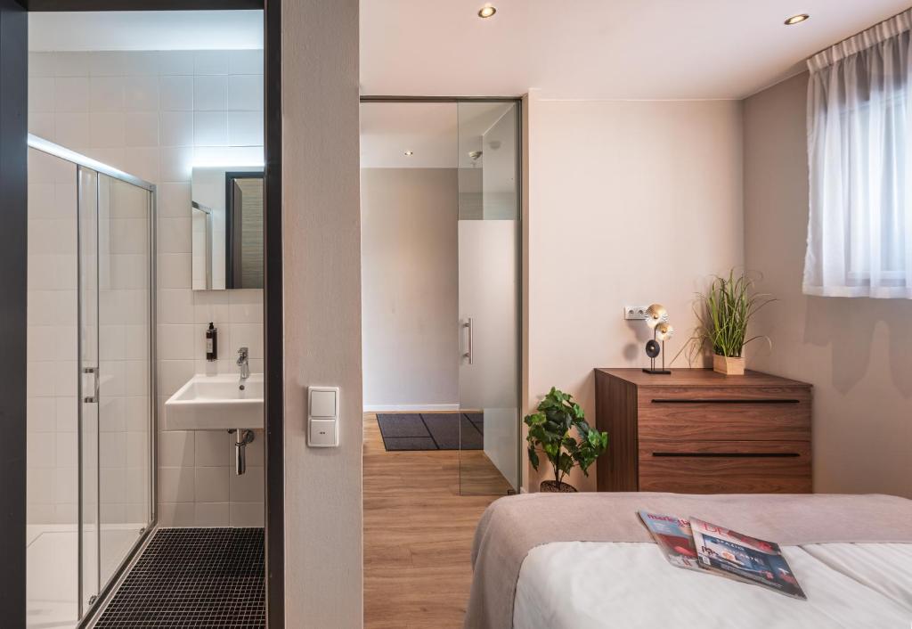 Koupelna v ubytování VN17 Rooftop Suites by Adrez