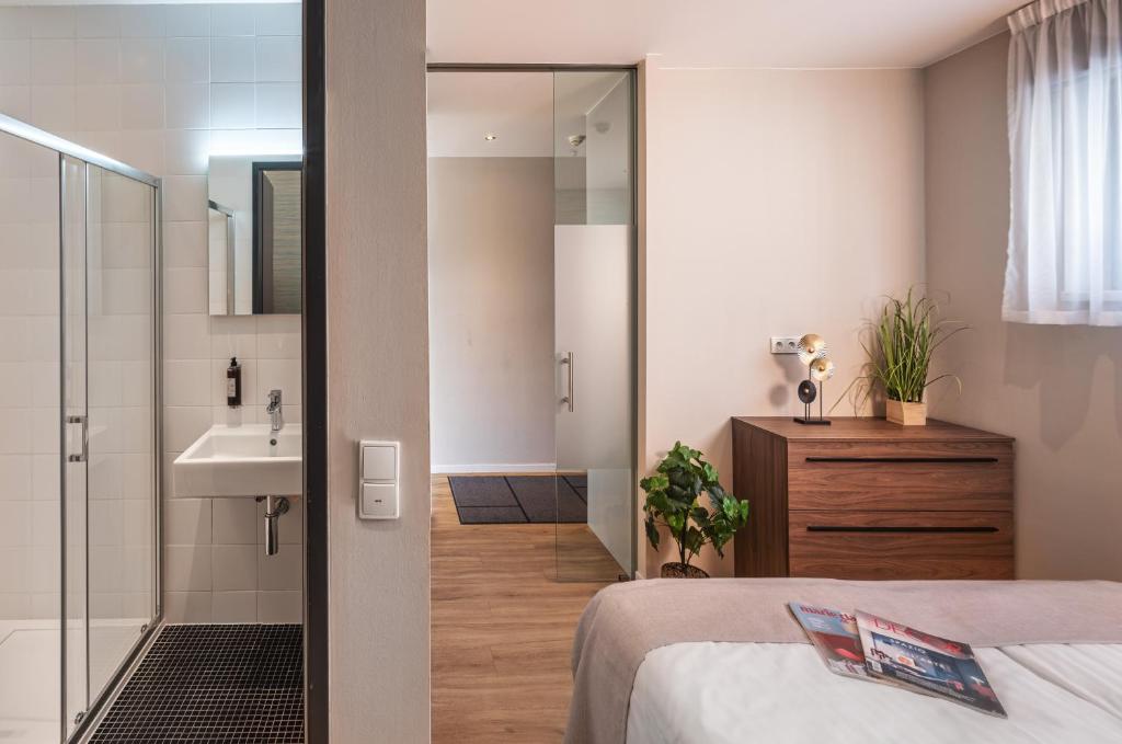 Koupelna v ubytování VN17 Rooftop Suites by Adrez