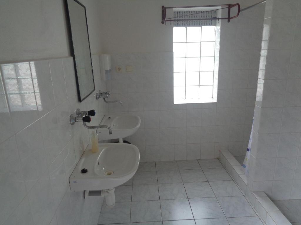Koupelna v ubytování Hotel U Lázní - chatky