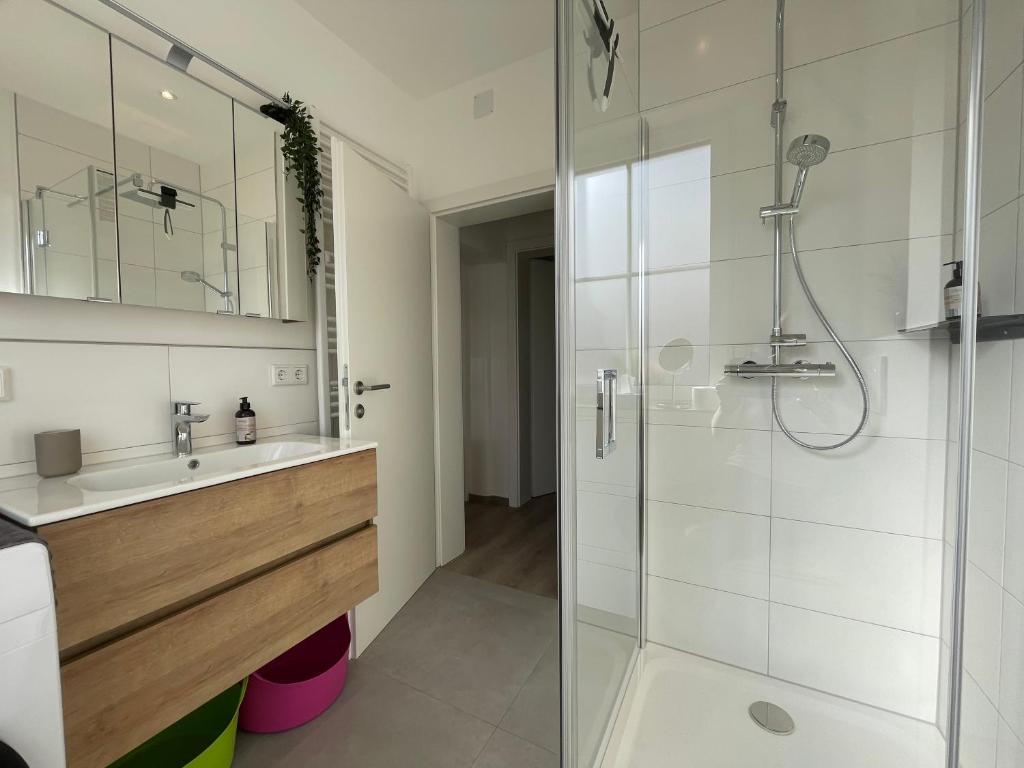 Koupelna v ubytování Appartements BERGTRAUM