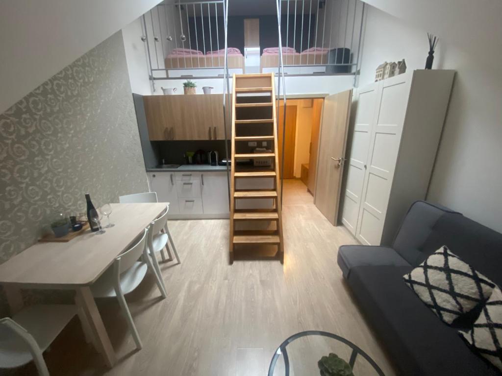 Kuchyň nebo kuchyňský kout v ubytování Apartmán Emmi