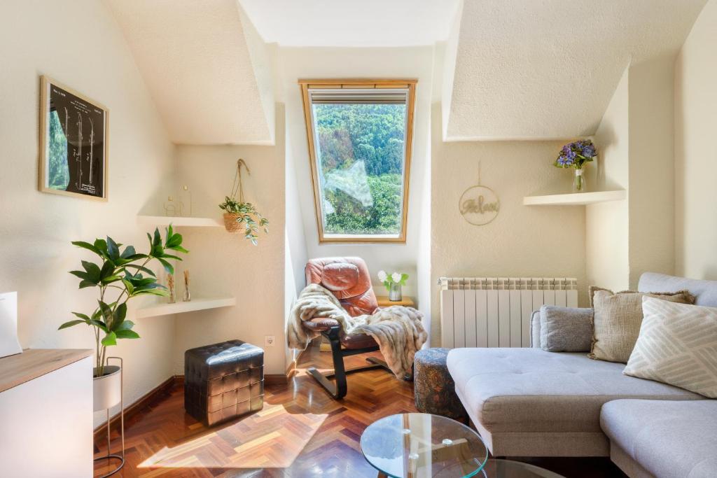 Posezení v ubytování Canfranc Home
