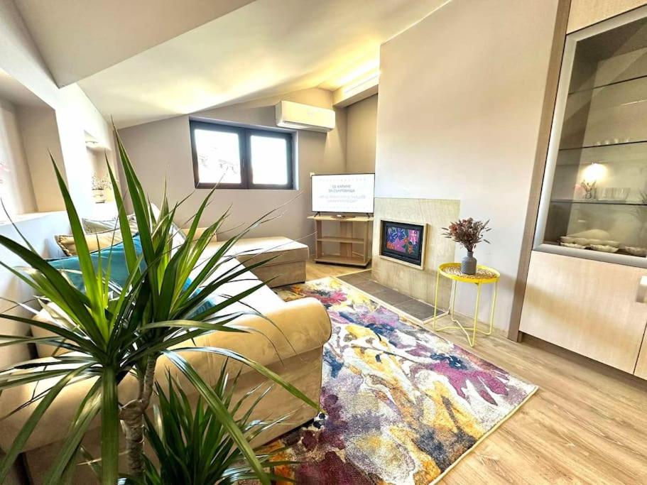 TV a/nebo společenská místnost v ubytování Pirin Sky