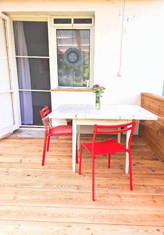 Balkon oz. terasa v nastanitvi Chalupa Pod Měsícem