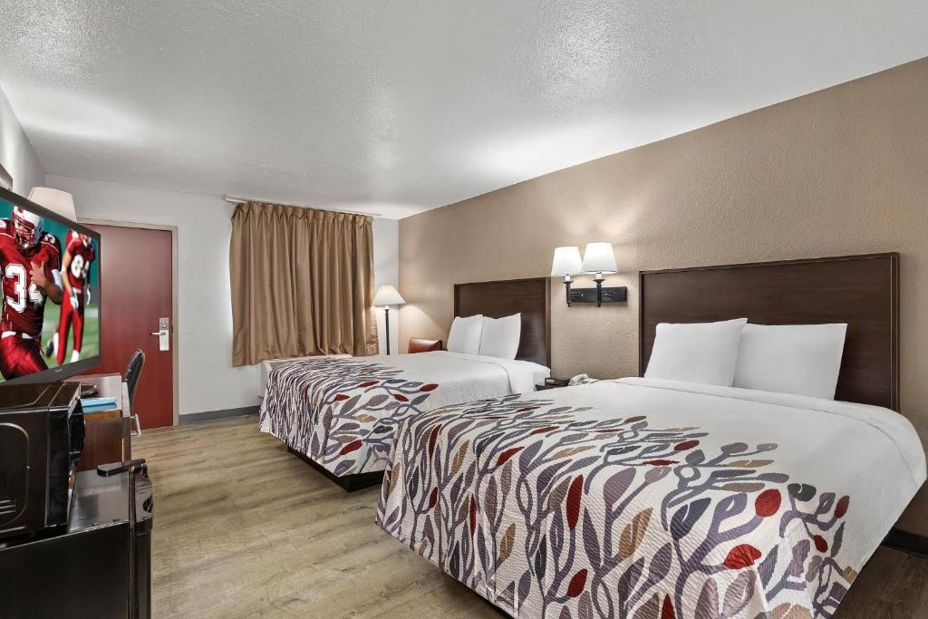 Red Roof Inn Wilmington NC - 豪华房间，有两个大床不吸烟