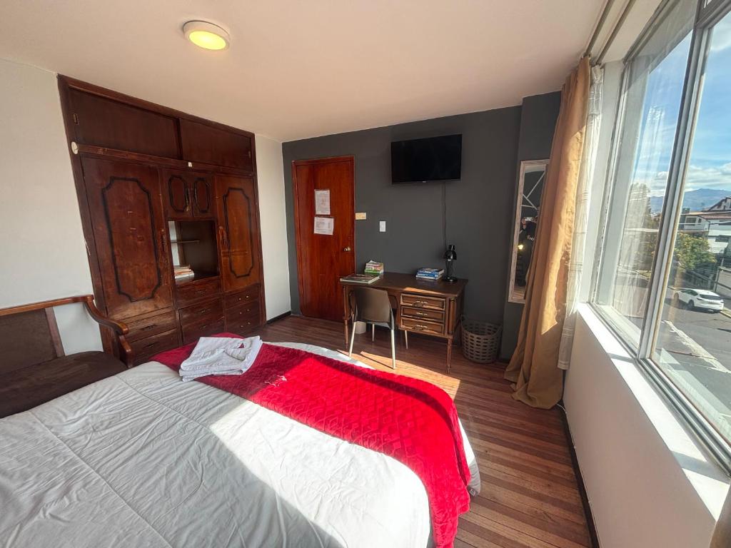 Postel nebo postele na pokoji v ubytování St. Gallen Haus