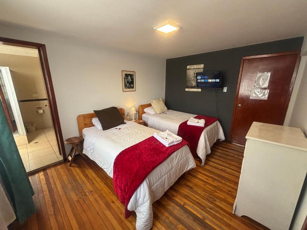 Postel nebo postele na pokoji v ubytování St. Gallen Haus