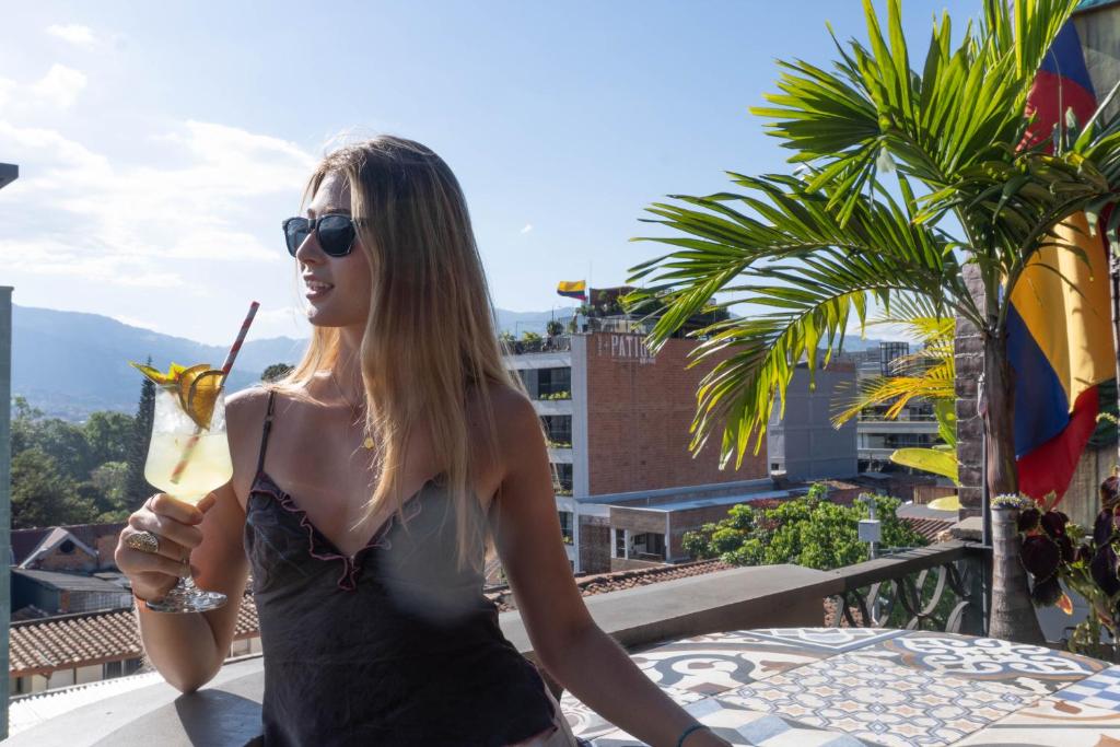 Nápoje v ubytování Los Patios Hostel Medellin