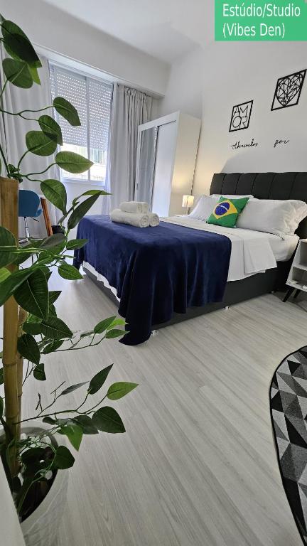 Postel nebo postele na pokoji v ubytování Copacabana Vibes Studios