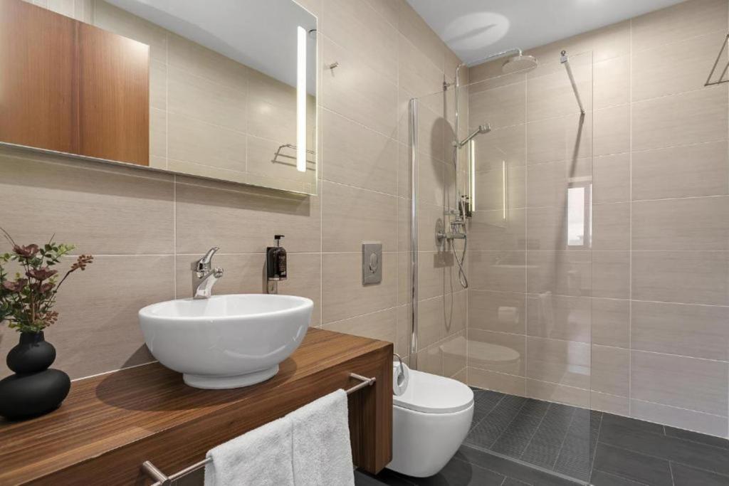 Koupelna v ubytování Hotel Muli