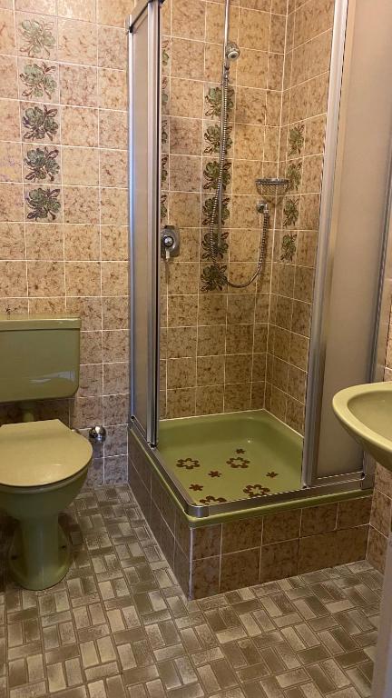 Koupelna v ubytování Gästehaus Upland Doppelzimmer