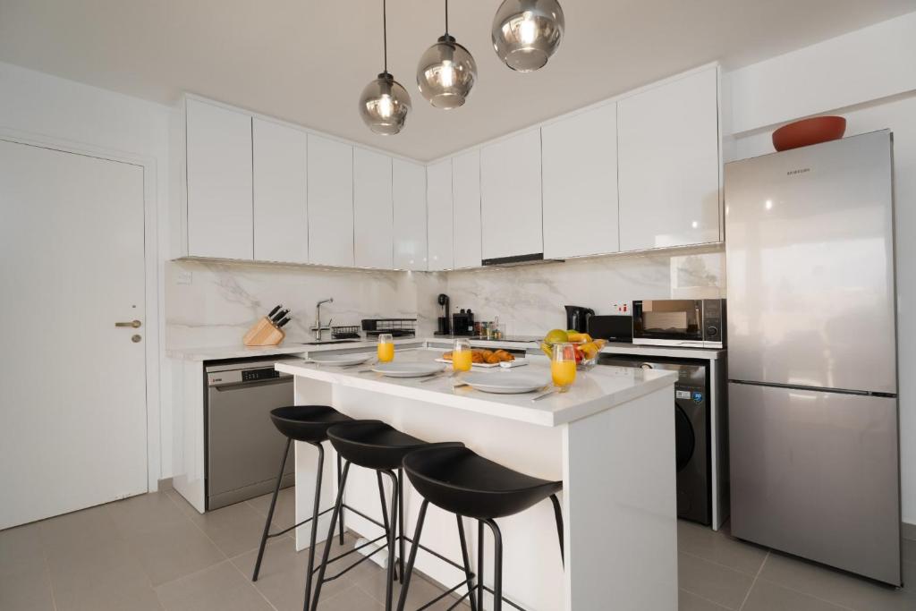 Kuchyň nebo kuchyňský kout v ubytování Apartment Analise
