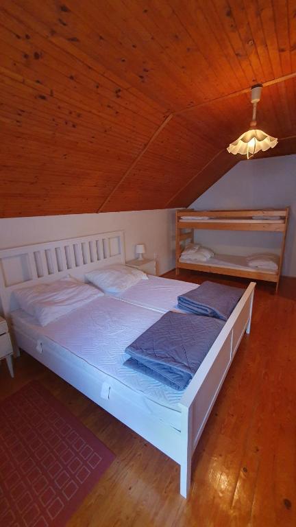 Postel nebo postele na pokoji v ubytování Prázdninový dům Hradiště