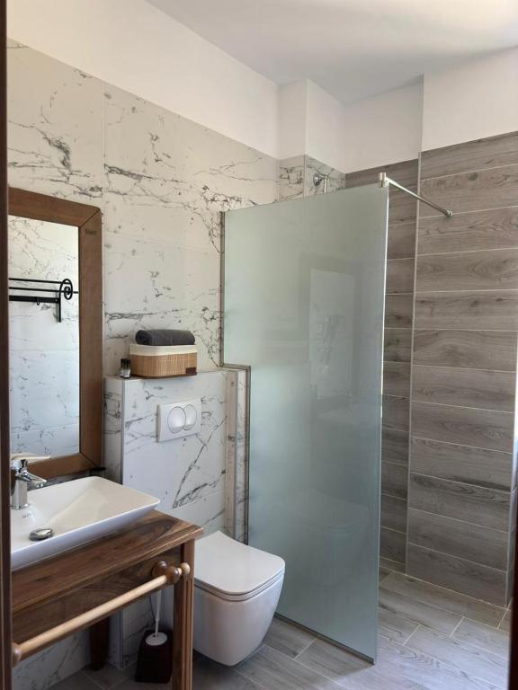 Koupelna v ubytování Boutique Vila FIDANI