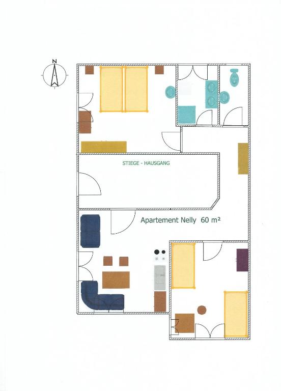 The floor plan of Haus Steissbach