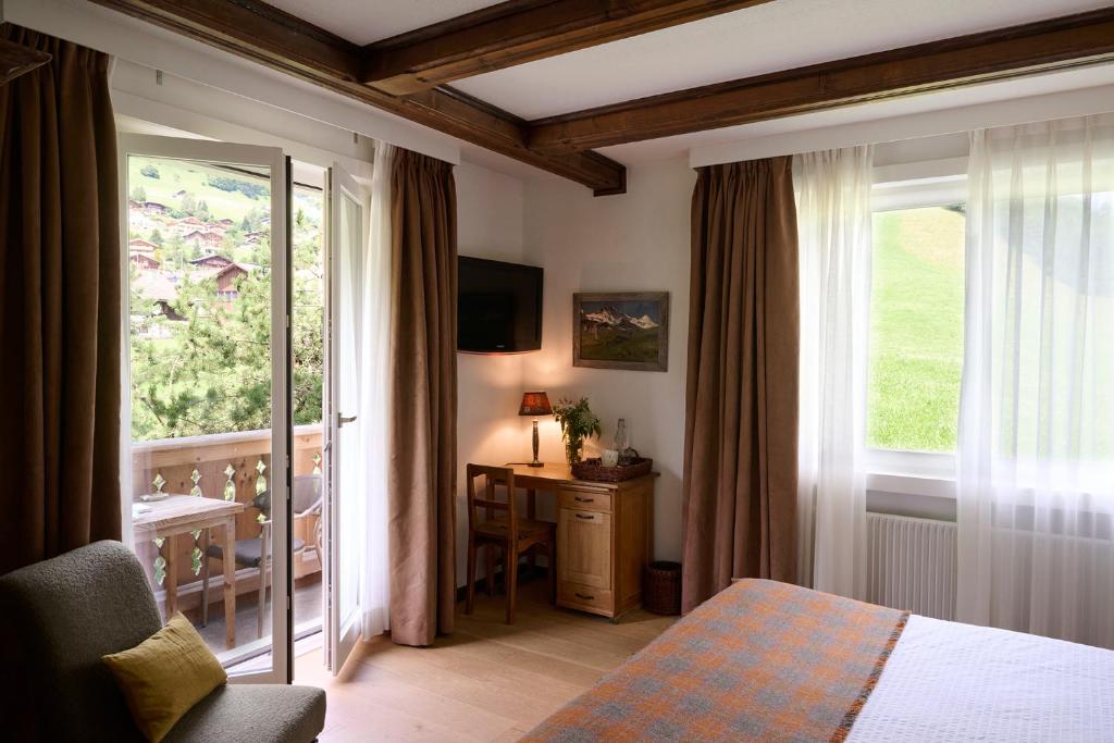 Postel nebo postele na pokoji v ubytování Maison d'hôtes Ermitage