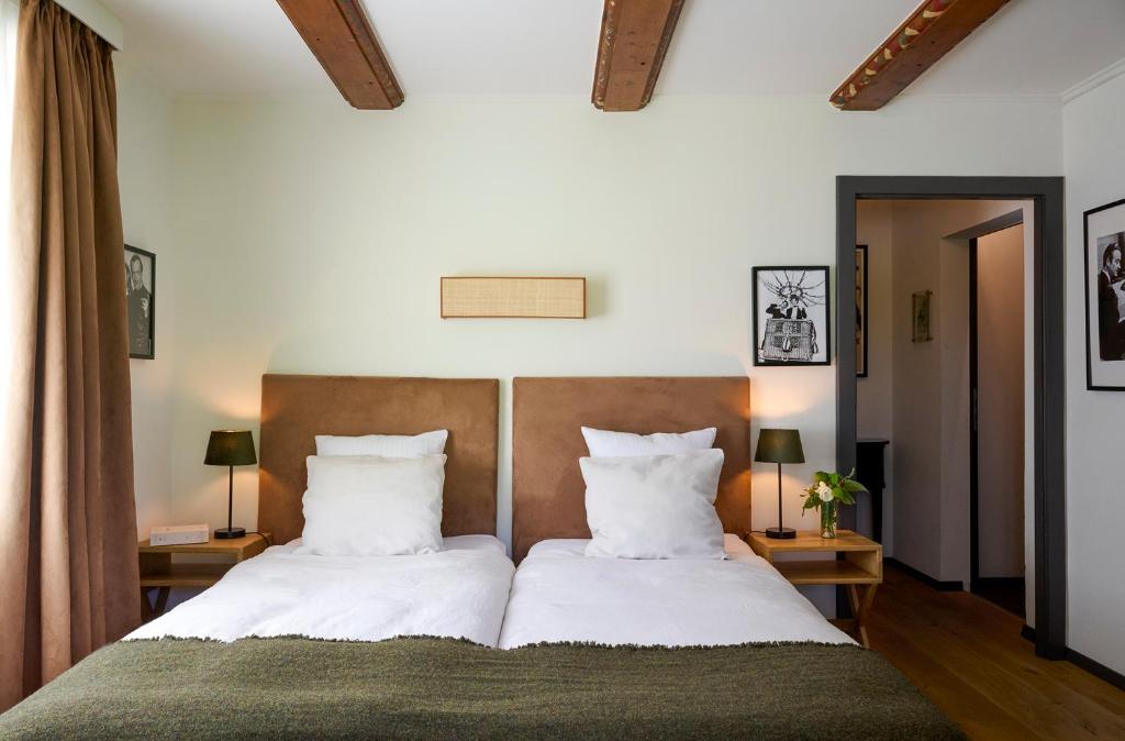 Postel nebo postele na pokoji v ubytování Maison d'hôtes Ermitage