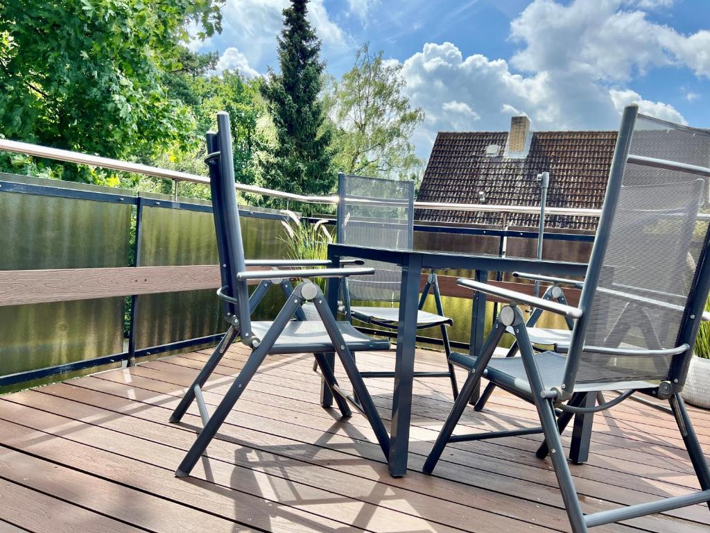 Balkón nebo terasa v ubytování Peedy's luxuriöse 60m² Wohnung mit Balkonterrasse